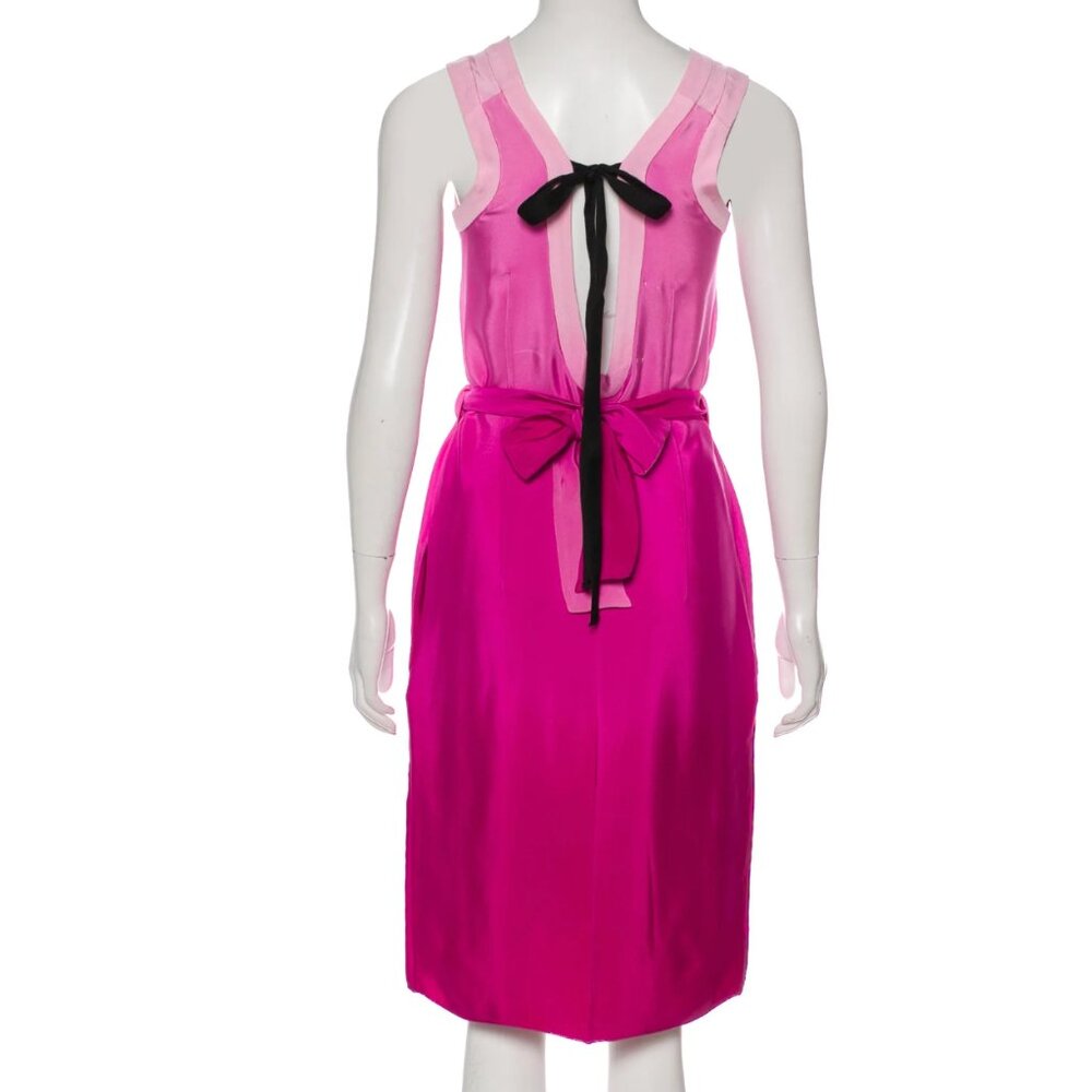 Marni Pink Ombre Gradient 100% Silk Dress Mini SIZE 2 US
